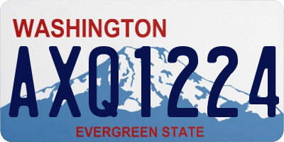WA license plate AXQ1224