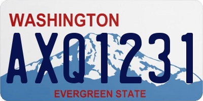 WA license plate AXQ1231