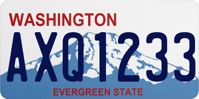WA license plate AXQ1233