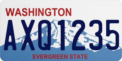 WA license plate AXQ1235