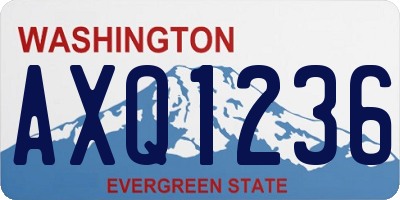 WA license plate AXQ1236