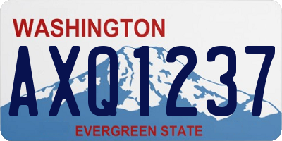 WA license plate AXQ1237