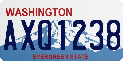 WA license plate AXQ1238