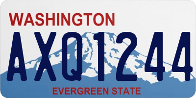 WA license plate AXQ1244
