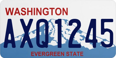 WA license plate AXQ1245