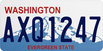WA license plate AXQ1247