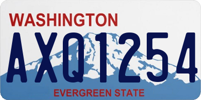 WA license plate AXQ1254