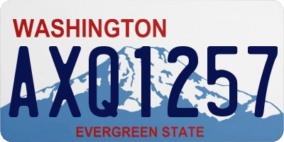 WA license plate AXQ1257