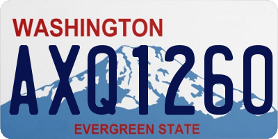WA license plate AXQ1260