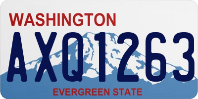 WA license plate AXQ1263