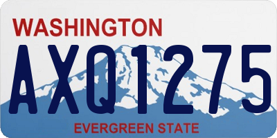 WA license plate AXQ1275