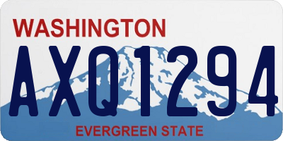 WA license plate AXQ1294