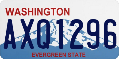 WA license plate AXQ1296
