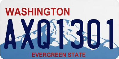 WA license plate AXQ1301