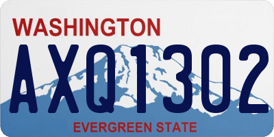WA license plate AXQ1302