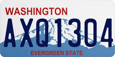 WA license plate AXQ1304