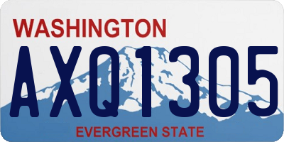 WA license plate AXQ1305