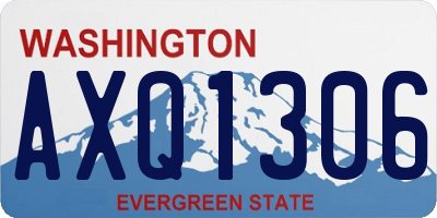 WA license plate AXQ1306