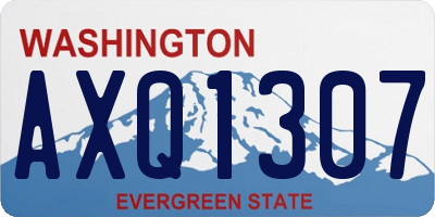 WA license plate AXQ1307
