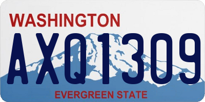 WA license plate AXQ1309