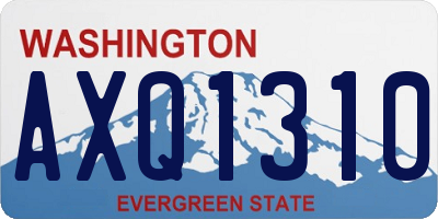 WA license plate AXQ1310