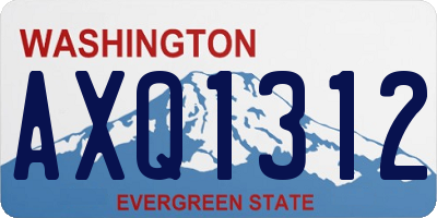 WA license plate AXQ1312