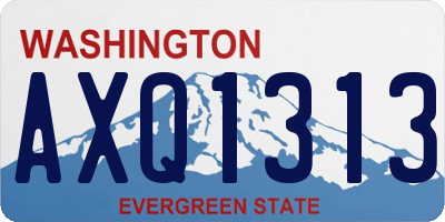 WA license plate AXQ1313