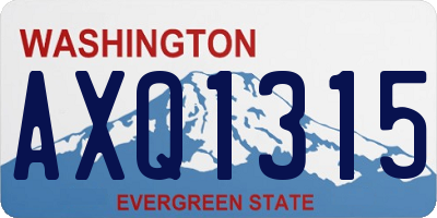 WA license plate AXQ1315