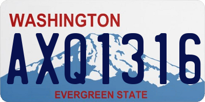 WA license plate AXQ1316