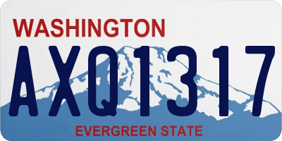 WA license plate AXQ1317