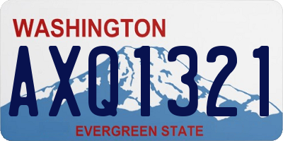 WA license plate AXQ1321