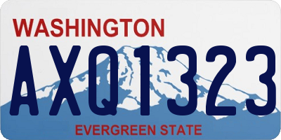 WA license plate AXQ1323