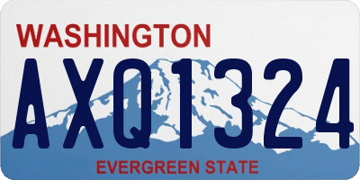 WA license plate AXQ1324