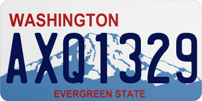 WA license plate AXQ1329