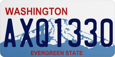 WA license plate AXQ1330