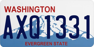 WA license plate AXQ1331