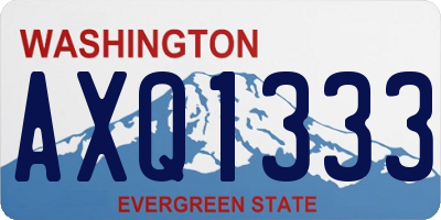 WA license plate AXQ1333