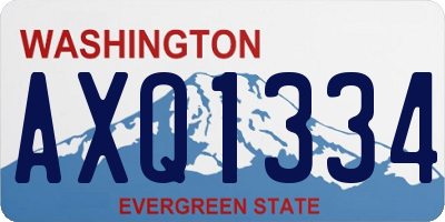 WA license plate AXQ1334