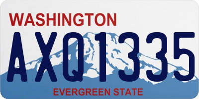 WA license plate AXQ1335