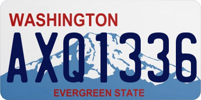 WA license plate AXQ1336