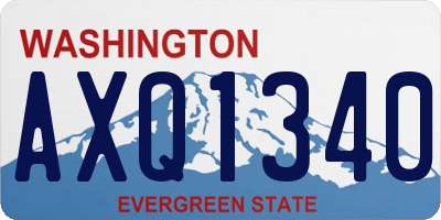 WA license plate AXQ1340