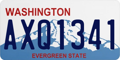 WA license plate AXQ1341
