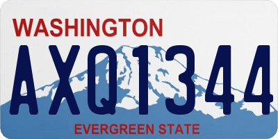 WA license plate AXQ1344
