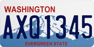 WA license plate AXQ1345