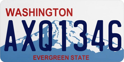 WA license plate AXQ1346