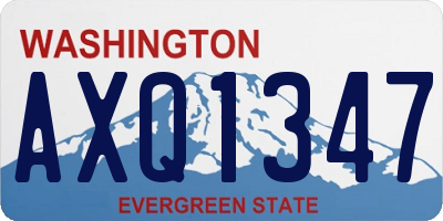 WA license plate AXQ1347