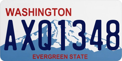WA license plate AXQ1348