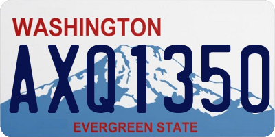 WA license plate AXQ1350