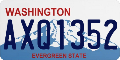 WA license plate AXQ1352