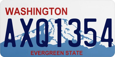 WA license plate AXQ1354